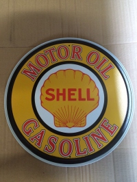 man cave shell petrol tin sign
